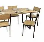 table-industrielle-restaurant-bois-metal-ully
