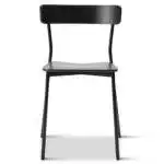 Chaise restaurant bois noir metal Meka 300