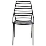 Chaise design-metal-terrasse-restaurant-noir-Lank