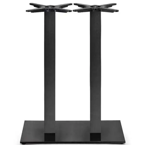 Pied-de-table-haute-restaurant-double-colonne-noir-B100