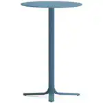 Table-mange-debout-design-bleu-rond-Fluxo amenagement petit restaurant