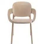 Fauteuil-restaurant-bar-terrasse-empilable-beige-design-plastique-Hogg
