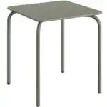 Table-terrasse-restaurant-metal-verni-kaki-quatre-pieds-Ollo